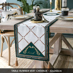 Khăn Trải Bàn Vert Chevaux 2M6 Velvet Table Runner-KHĂN TRẢI BÀN-CẬU HAI HOME DECOR