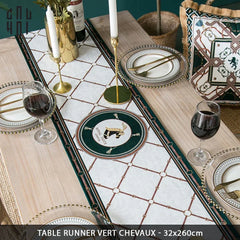 Khăn Trải Bàn Vert Chevaux 2M6 Velvet Table Runner-KHĂN TRẢI BÀN-CẬU HAI HOME DECOR