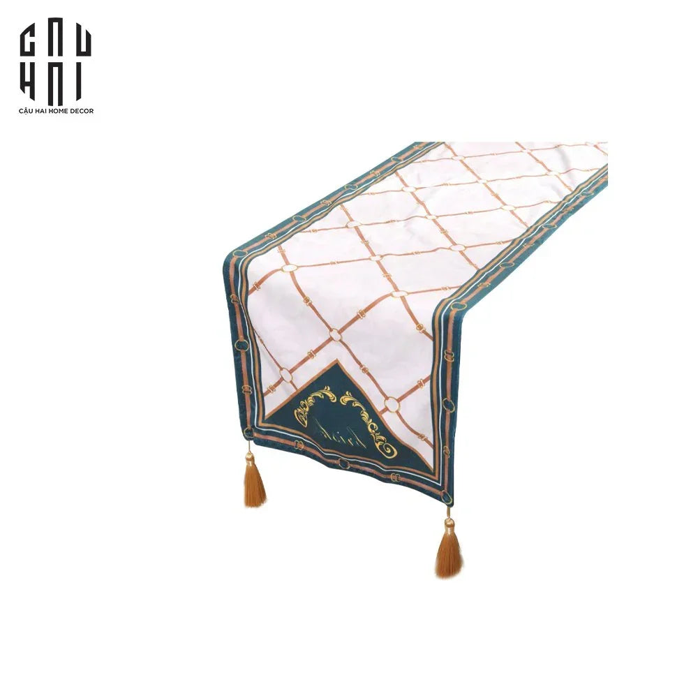 Khăn Trải Bàn Vert Chevaux 2M6 Velvet Table Runner-KHĂN TRẢI BÀN-CẬU HAI HOME DECOR