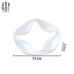 Khay 4 Mùa Quatre Saisons Porcelaine Blanche Plateau-KHAY TRANG TRÍ-CẬU HAI HOME DECOR