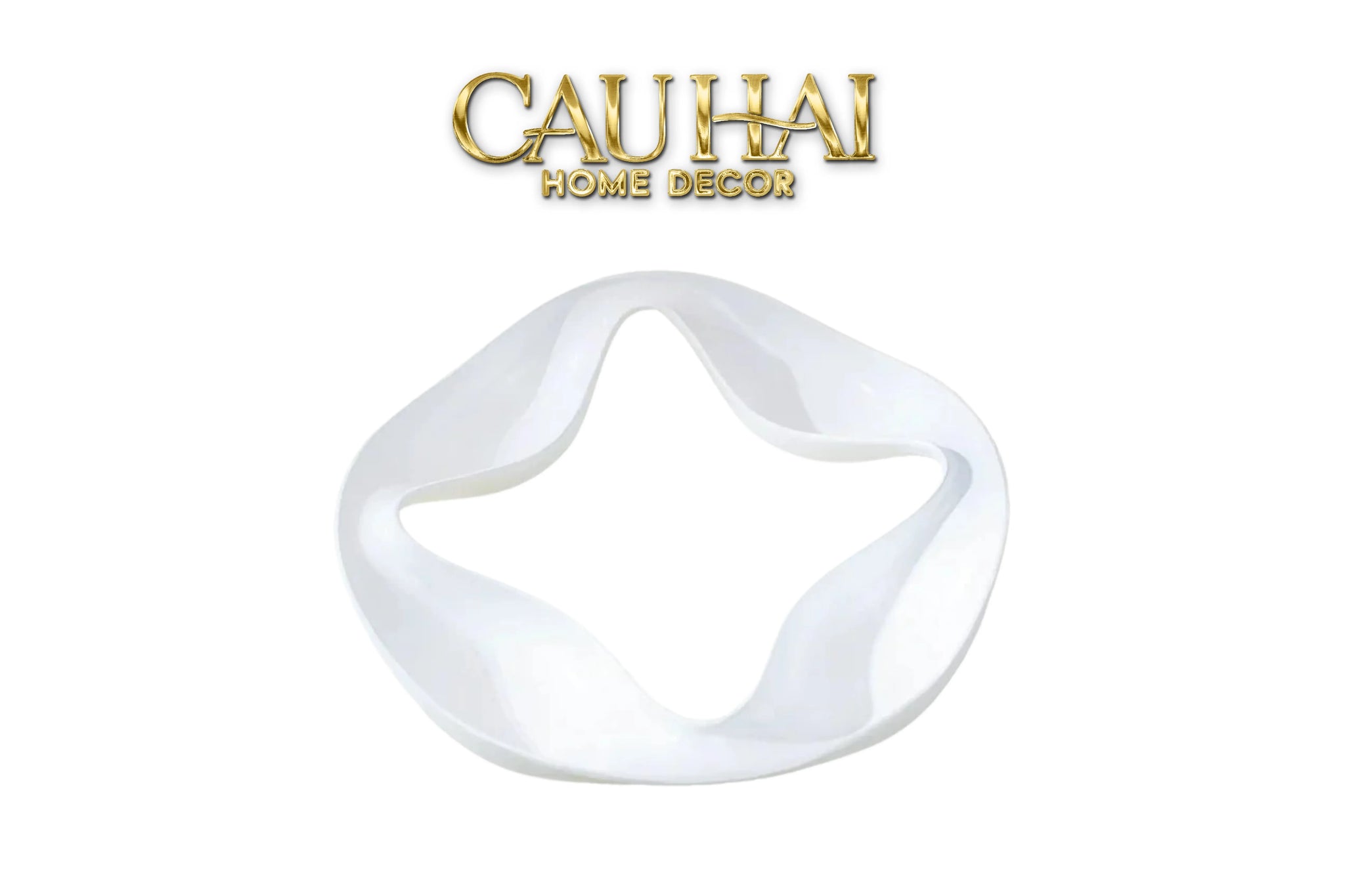 Khay 4 Mùa Quatre Saisons Porcelaine Blanche Plateau-KHAY TRANG TRÍ-CẬU HAI HOME DECOR