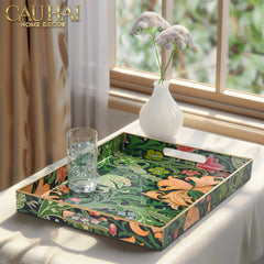 Khay Acrylic Chữ Nhật Folklore Forest Baroque Decorative Trays 30X40-KHAY TRANG TRÍ-CẬU HAI HOME DECOR