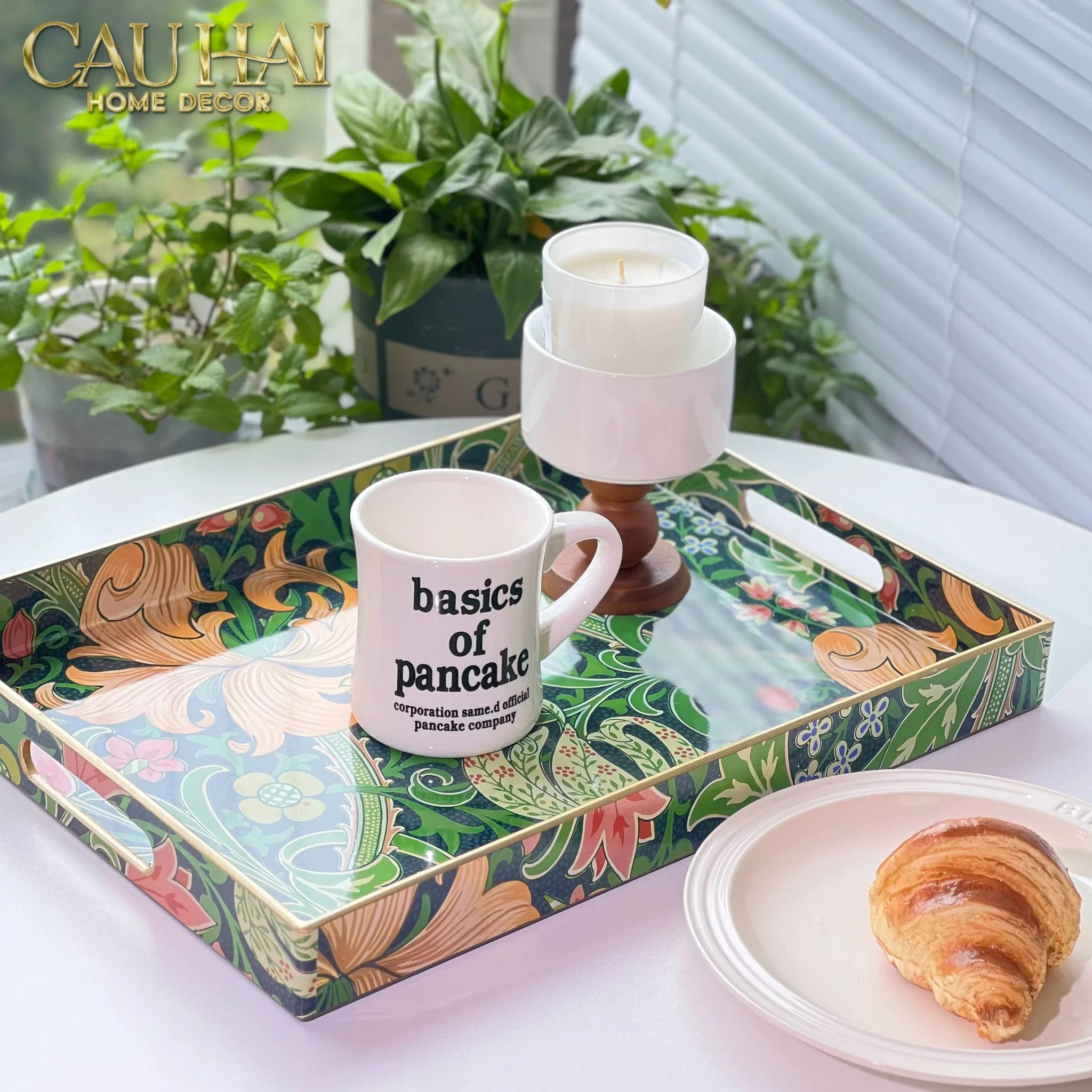 Khay Acrylic Chữ Nhật Folklore Forest Baroque Decorative Trays 30X40-KHAY TRANG TRÍ-CẬU HAI HOME DECOR
