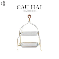 Khay Bánh 2 Tầng Lora-KHAY TRANG TRÍ-CẬU HAI HOME DECOR