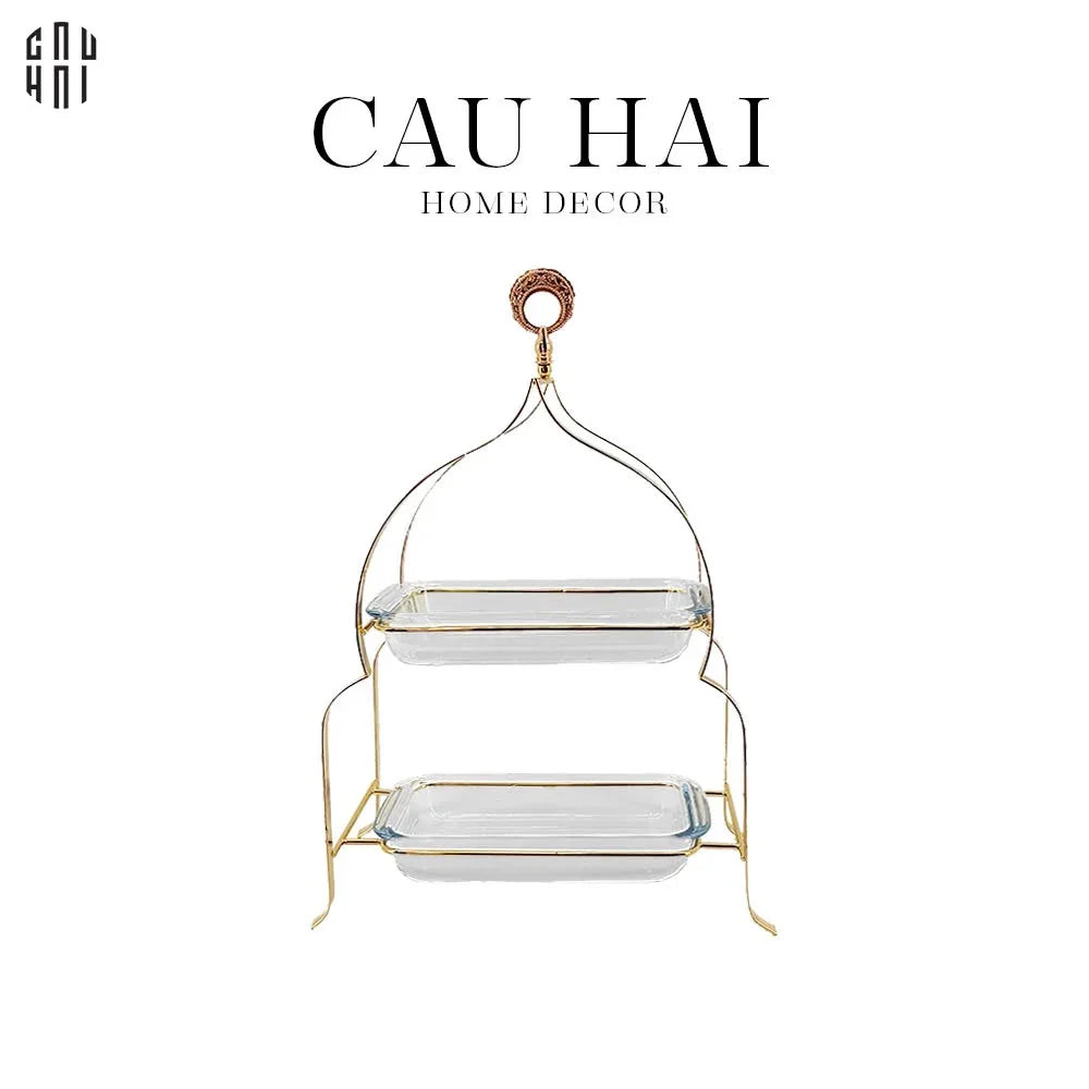Khay Bánh 2 Tầng Lora-KHAY TRANG TRÍ-CẬU HAI HOME DECOR