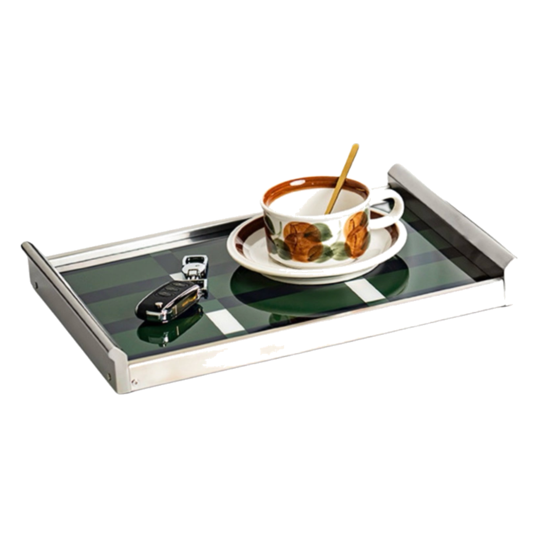 Khay Chữ Nhật Mặt Acrylic Emerald Geometry Rectangular Decorative Trays - Cậu Hai Home Decor