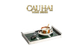Khay Chữ Nhật Mặt Acrylic Emerald Geometry Rectangular Decorative Trays 25.8x37.2x4.3-KHAY TRANG TRÍ-CẬU HAI HOME DECOR