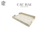 Khay Da Chữ Nhật Brooklyn Grande Lux D'Ivoire Leather Decorative Trays 32x45.5x5.5-KHAY TRANG TRÍ-CẬU HAI HOME DECOR