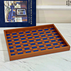 Khay Da Trang Trí Auburn Ruban Cross Tray 30x40-KHAY TRANG TRÍ-CẬU HAI HOME DECOR