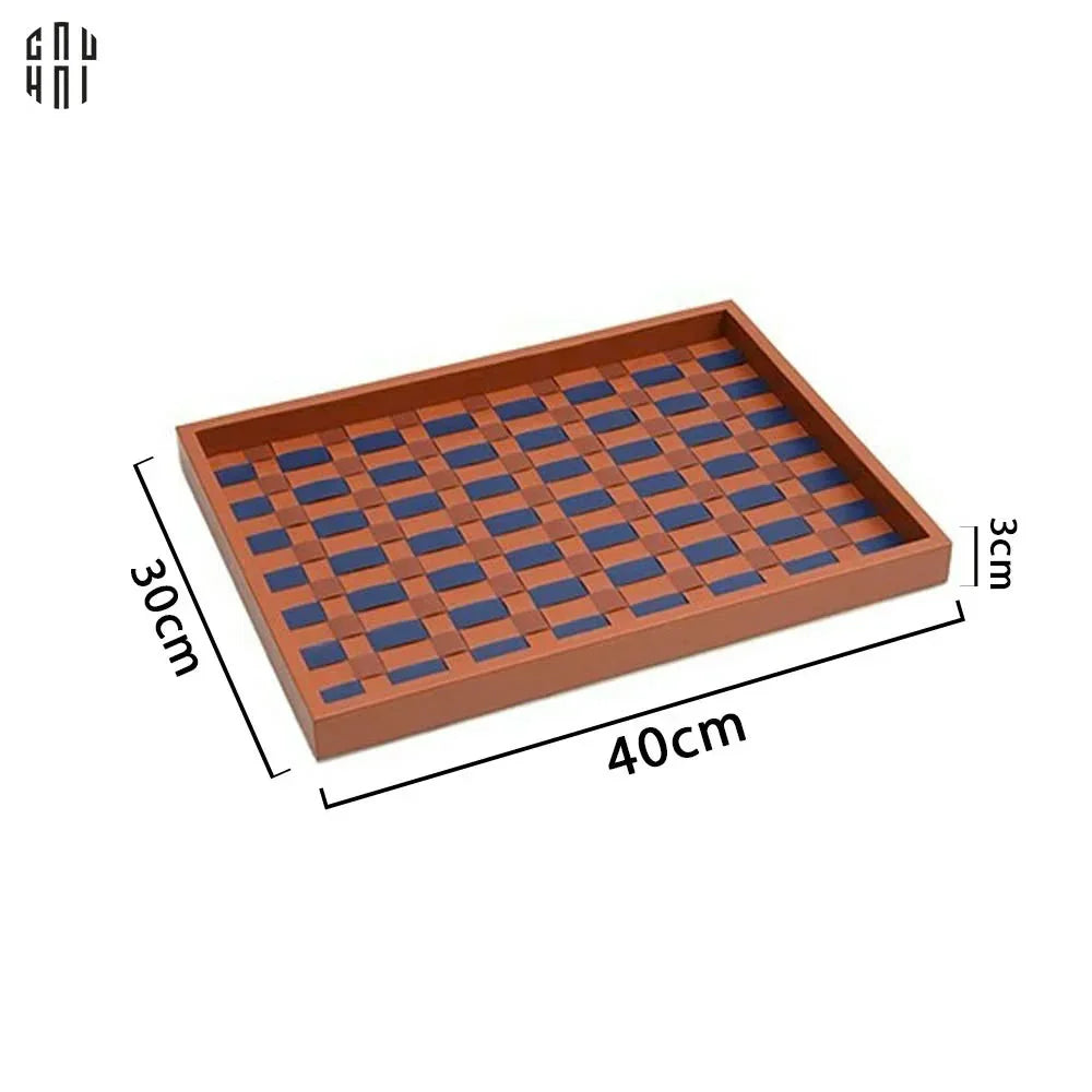 Khay Da Trang Trí Auburn Ruban Cross Tray 30x40-KHAY TRANG TRÍ-CẬU HAI HOME DECOR
