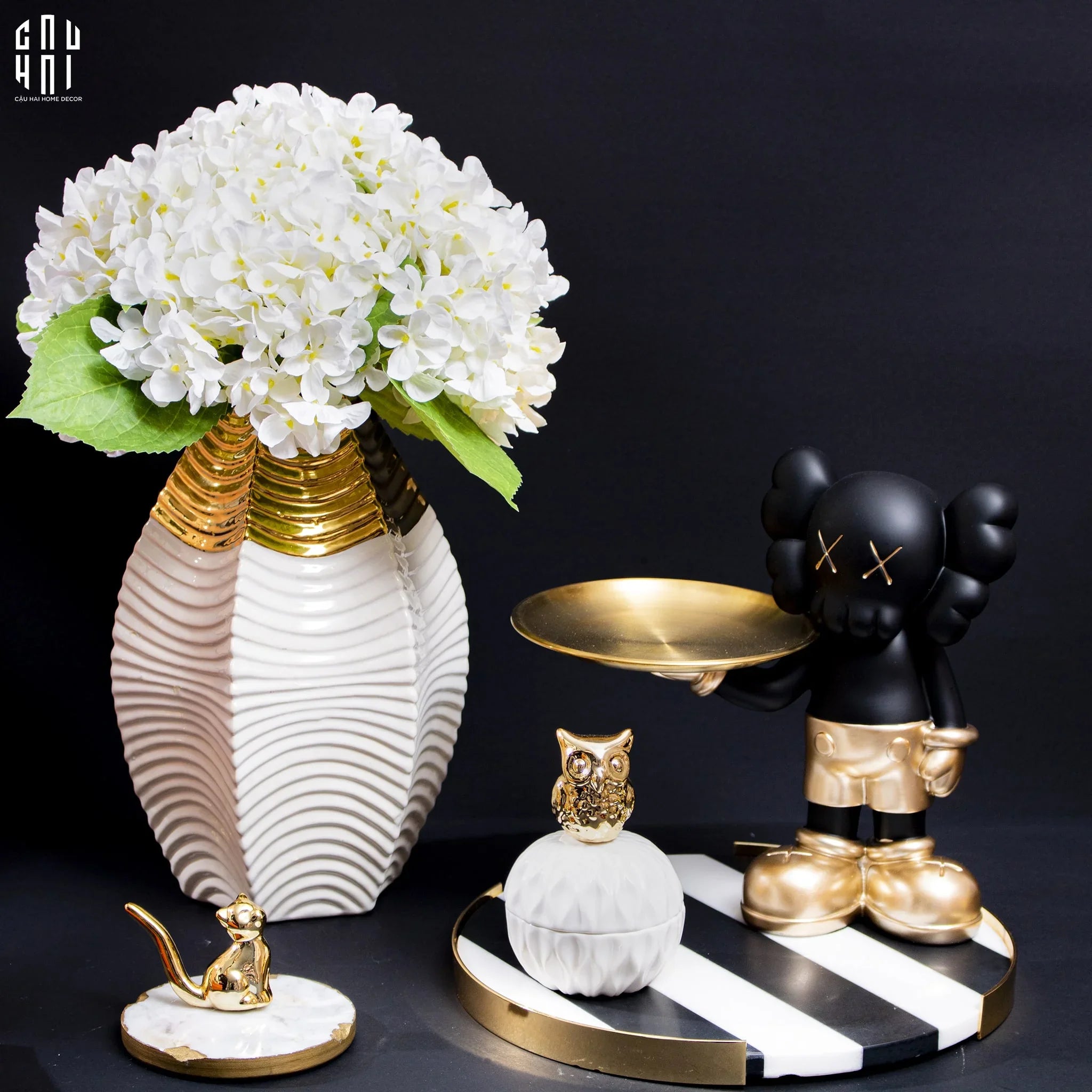 Khay Đá Tròn Reflection Ss25-KHAY TRANG TRÍ-CẬU HAI HOME DECOR
