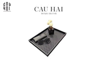 Khay Gỗ Chữ Nhật Bọc Da County Yard Changing Trays 30x40x3-KHAY TRANG TRÍ-CẬU HAI HOME DECOR