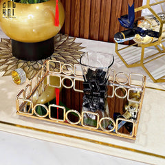 Khay Gương Chữ Nhật Buckingham Mirror Tray 21x36-KHAY TRANG TRÍ-CẬU HAI HOME DECOR