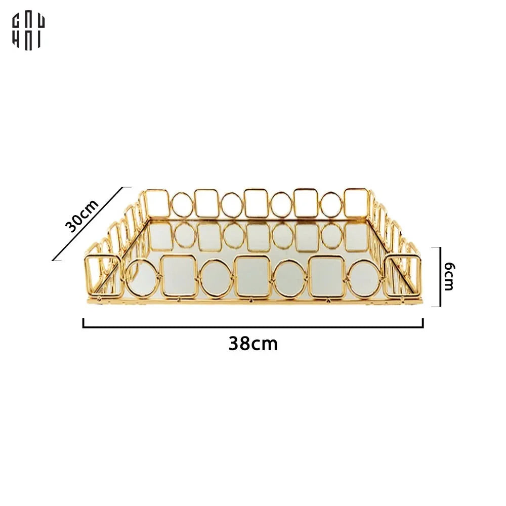 Khay Gương Chữ Nhật Buckingham Mirror Tray 30x38-KHAY TRANG TRÍ-CẬU HAI HOME DECOR