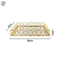 Khay Gương Chữ Nhật Buckingham Mirror Tray 30x38-KHAY TRANG TRÍ-CẬU HAI HOME DECOR