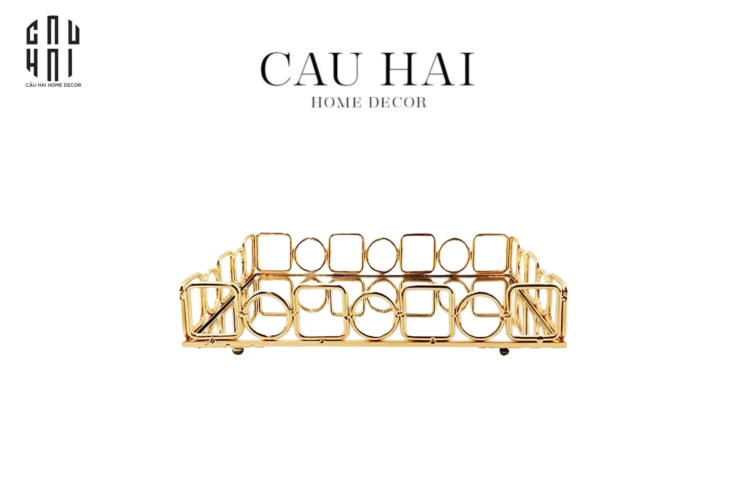 Khay Gương Chữ Nhật Buckingham Mirror Tray 30x38-KHAY TRANG TRÍ-CẬU HAI HOME DECOR