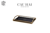 Khay Gương Chữ Nhật Medusa Black Mirror V.Class 38x25-KHAY TRANG TRÍ-CẬU HAI HOME DECOR
