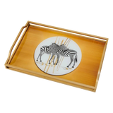 Khay Gương Chữ Nhật Ngựa Vằn Couple de Zèbres 23x43 - Cậu Hai Home Decor