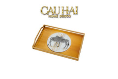 Khay Gương Chữ Nhật Ngựa Vằn Couple de Zèbres 23x43-CẬU HAI HOME DECOR