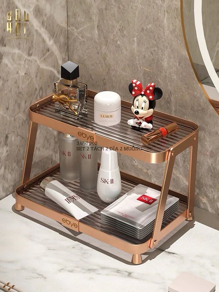 Khay Kệ Phòng Tắm Kệ Bàn Trang Điểm 2 Tầng Chống Nước Twinkle Waterproof Tiered Organizers-KHAY TRANG TRÍ-CẬU HAI HOME DECOR