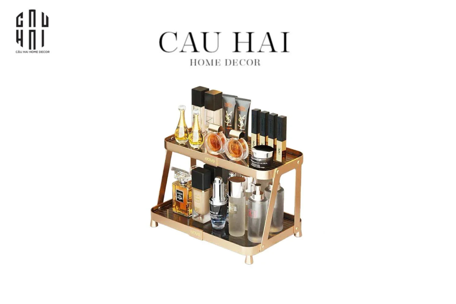 Khay Kệ Phòng Tắm Kệ Bàn Trang Điểm 2 Tầng Chống Nước Twinkle Waterproof Tiered Organizers-KHAY TRANG TRÍ-CẬU HAI HOME DECOR