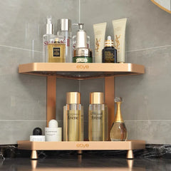 Khay Kệ Phòng Tắm Kệ Bàn Trang Điểm Góc 2 Tầng V Corner Waterproof Tiered Organizers-KHAY TRANG TRÍ-CẬU HAI HOME DECOR