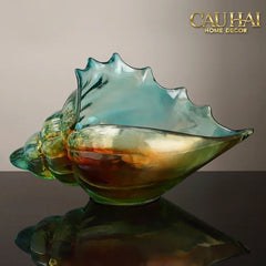 Khay Thuỷ Tinh Vỏ Ốc Arc-En-Ciel Shell Petit Handcrafted Decorative Trays 23.5 ×12.5-KHAY TRANG TRÍ-CẬU HAI HOME DECOR