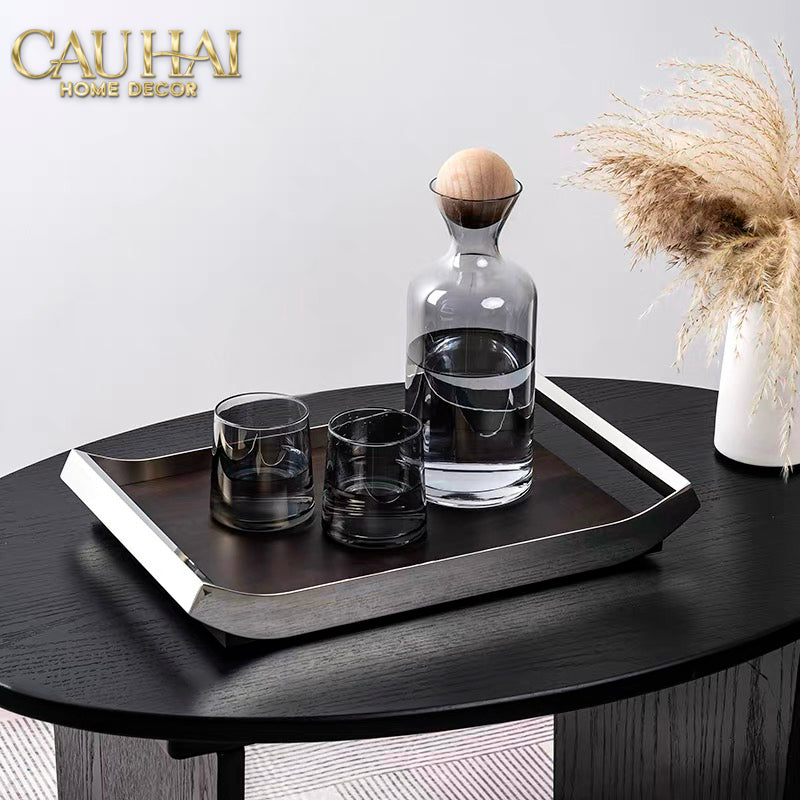 Khay Trang Trí Gỗ Chữ Nhật Sterling Walnut 45x30-KHAY TRANG TRÍ-CẬU HAI HOME DECOR-CẬU HAI HOME DECOR
