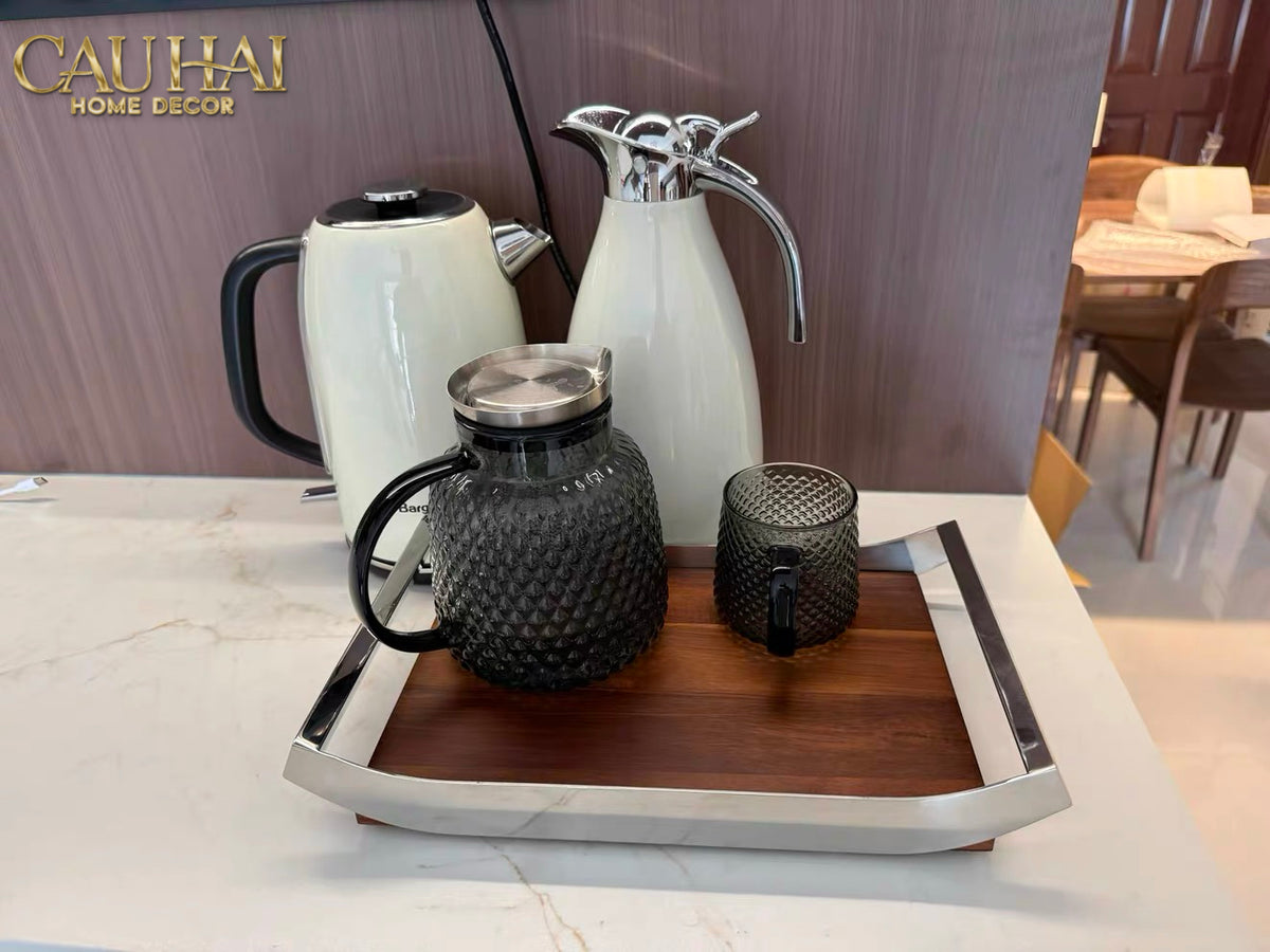 Khay Trang Trí Gỗ Chữ Nhật Sterling Walnut 45x30-KHAY TRANG TRÍ-CẬU HAI HOME DECOR-CẬU HAI HOME DECOR