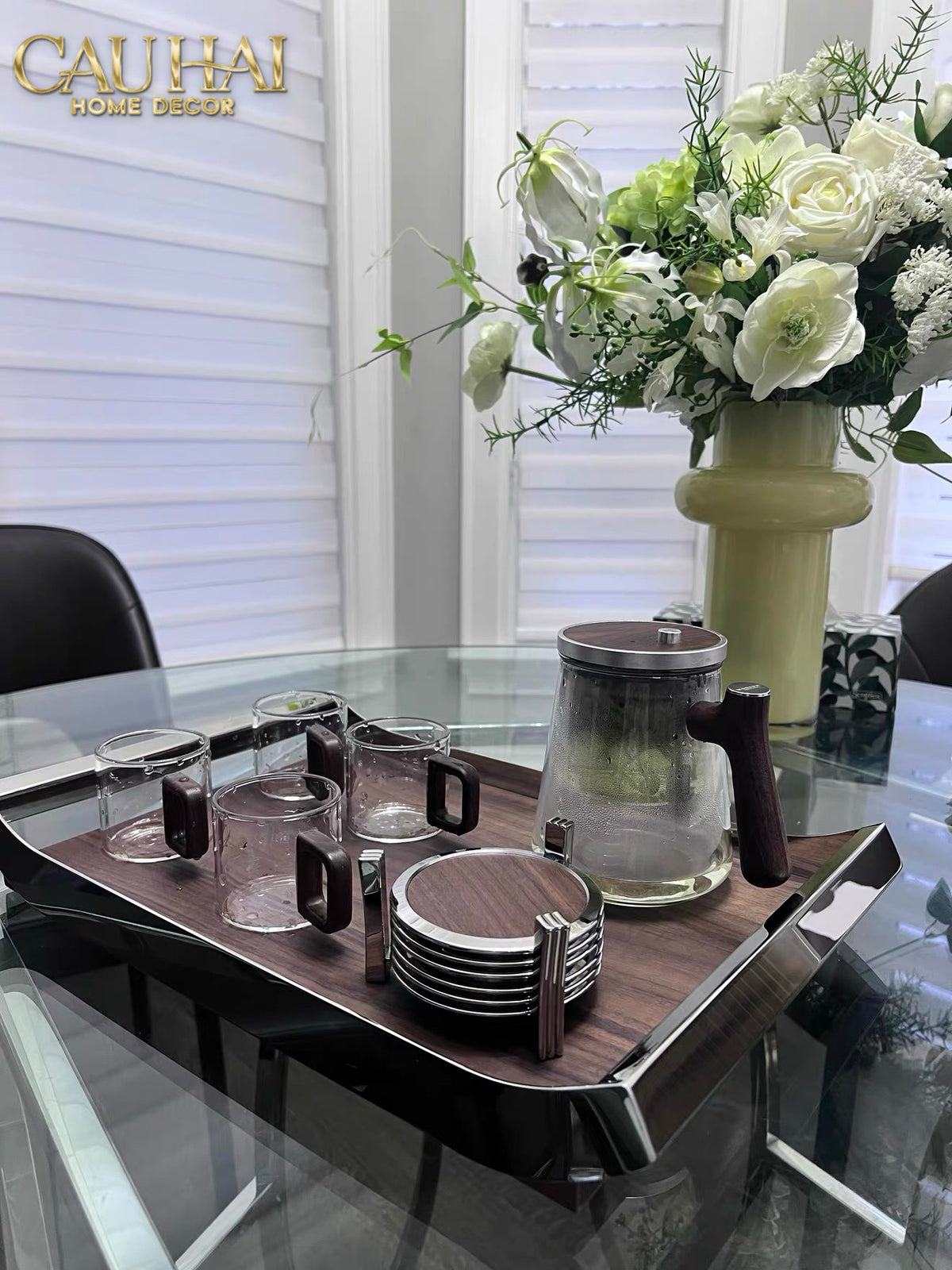 Khay Trang Trí Gỗ Chữ Nhật Sterling Walnut 45x30-KHAY TRANG TRÍ-CẬU HAI HOME DECOR-CẬU HAI HOME DECOR