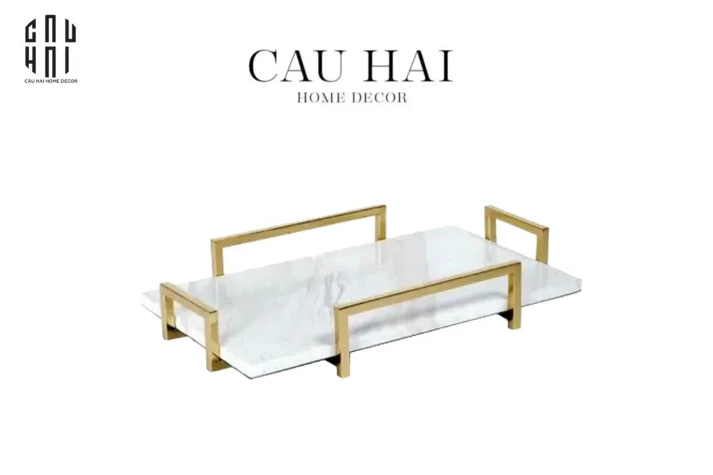 Khay Trang Trí Vân Đá Marble Madison Ss25-KHAY TRANG TRÍ-CẬU HAI HOME DECOR