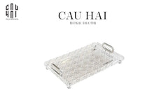Khay Trang Trí White D.O Pattern-KHAY TRANG TRÍ-CẬU HAI HOME DECOR