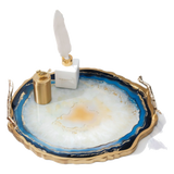 Khay Tròn Abysses Bleu Profond Ronde Decorative Trays 36x40-KHAY TRANG TRÍ-CẬU HAI HOME DECOR-CẬU HAI HOME DECOR
