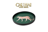 Khay Tròn Mặt Acrylic Báo Đốm Emerald Leopard Écartier Ronde Decorative Trays 30x30x2.7-KHAY TRANG TRÍ-CẬU HAI HOME DECOR