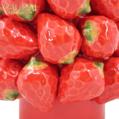 La Sicilia Royale - Bình Hoa Gốm Sứ Strawberry Impériale Rouge 19x26 H25-BÌNH HOA-CẬU HAI HOME DECOR