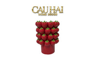 La Sicilia Royale - Bình Hoa Gốm Sứ Strawberry Impériale Rouge 19x26 H25-BÌNH HOA-CẬU HAI HOME DECOR