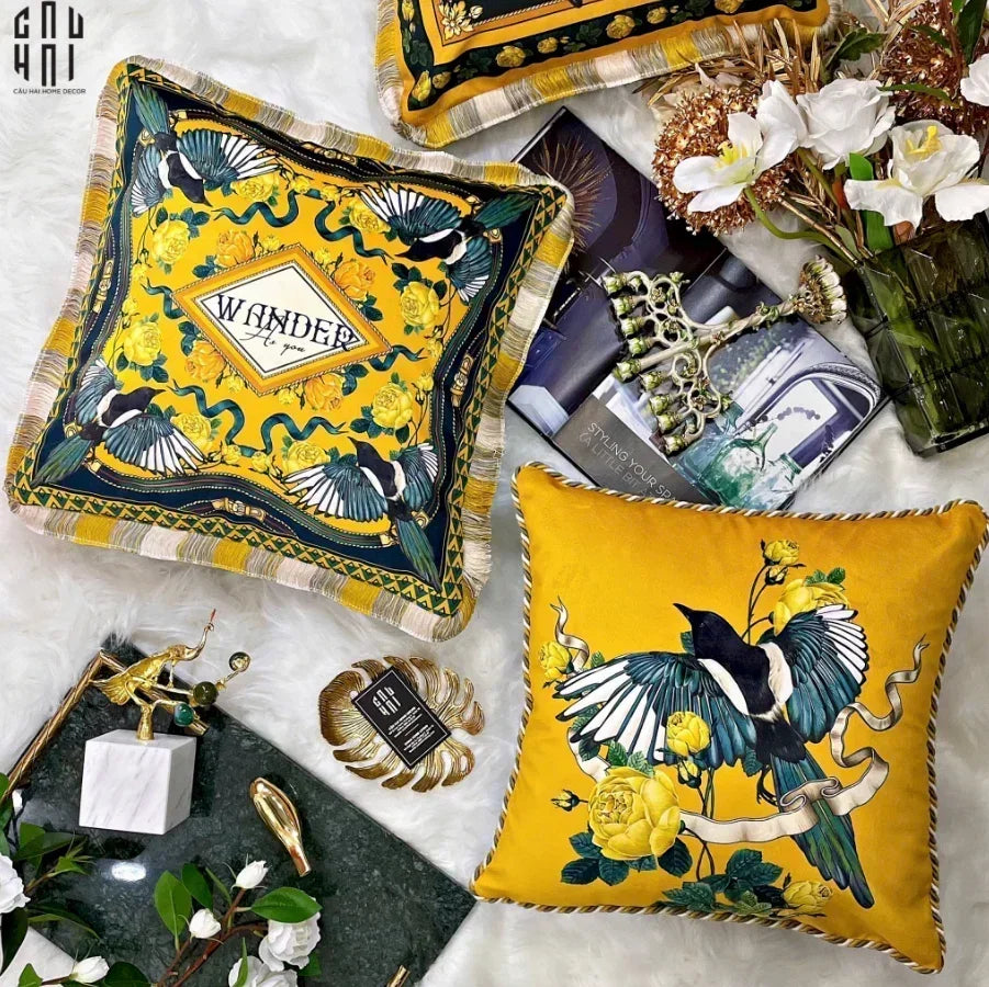 L’Atelier Du Cusson - Vỏ Gối Nhung Minh Hoàng A 45x45-VỎ GỐI-CẬU HAI HOME DECOR-CẬU HAI HOME DECOR