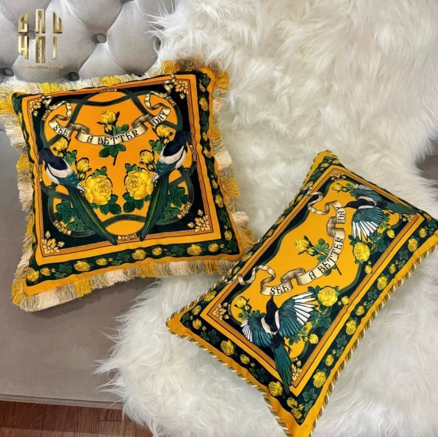 L’Atelier Du Cusson - Vỏ Gối Nhung Minh Hoàng A 45x45-VỎ GỐI-CẬU HAI HOME DECOR-CẬU HAI HOME DECOR
