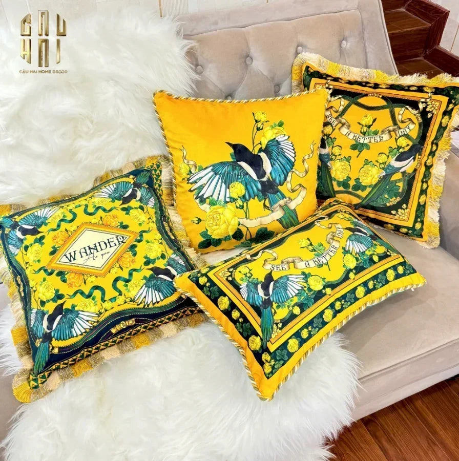 L’Atelier Du Cusson - Vỏ Gối Nhung Minh Hoàng A 45x45-VỎ GỐI-CẬU HAI HOME DECOR-CẬU HAI HOME DECOR