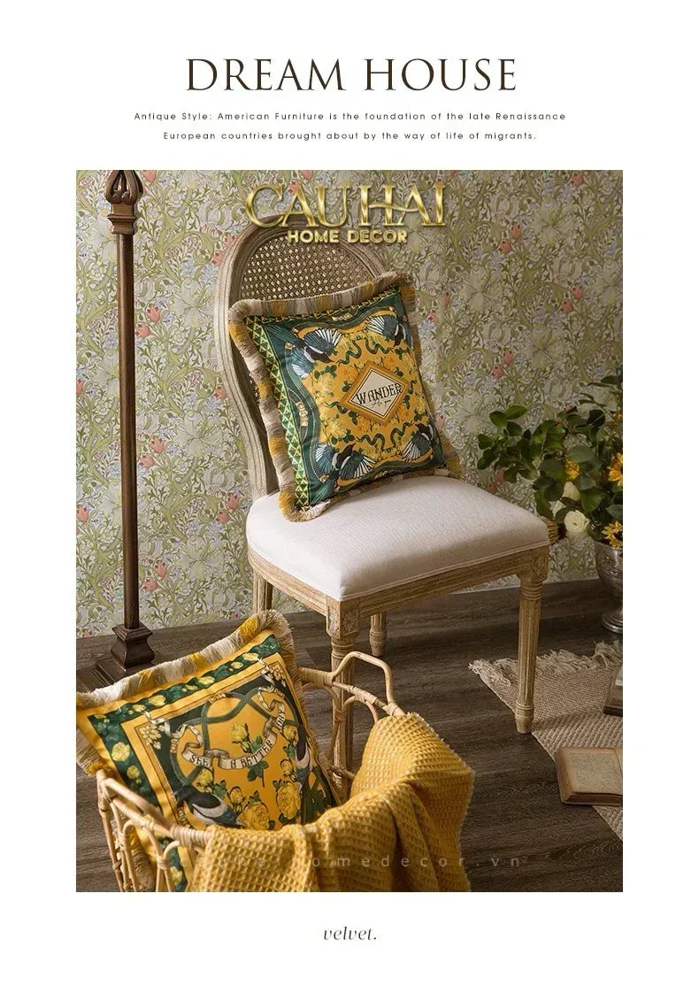 L’Atelier Du Cusson - Vỏ Gối Nhung Minh Hoàng A 45x45-VỎ GỐI-CẬU HAI HOME DECOR-CẬU HAI HOME DECOR