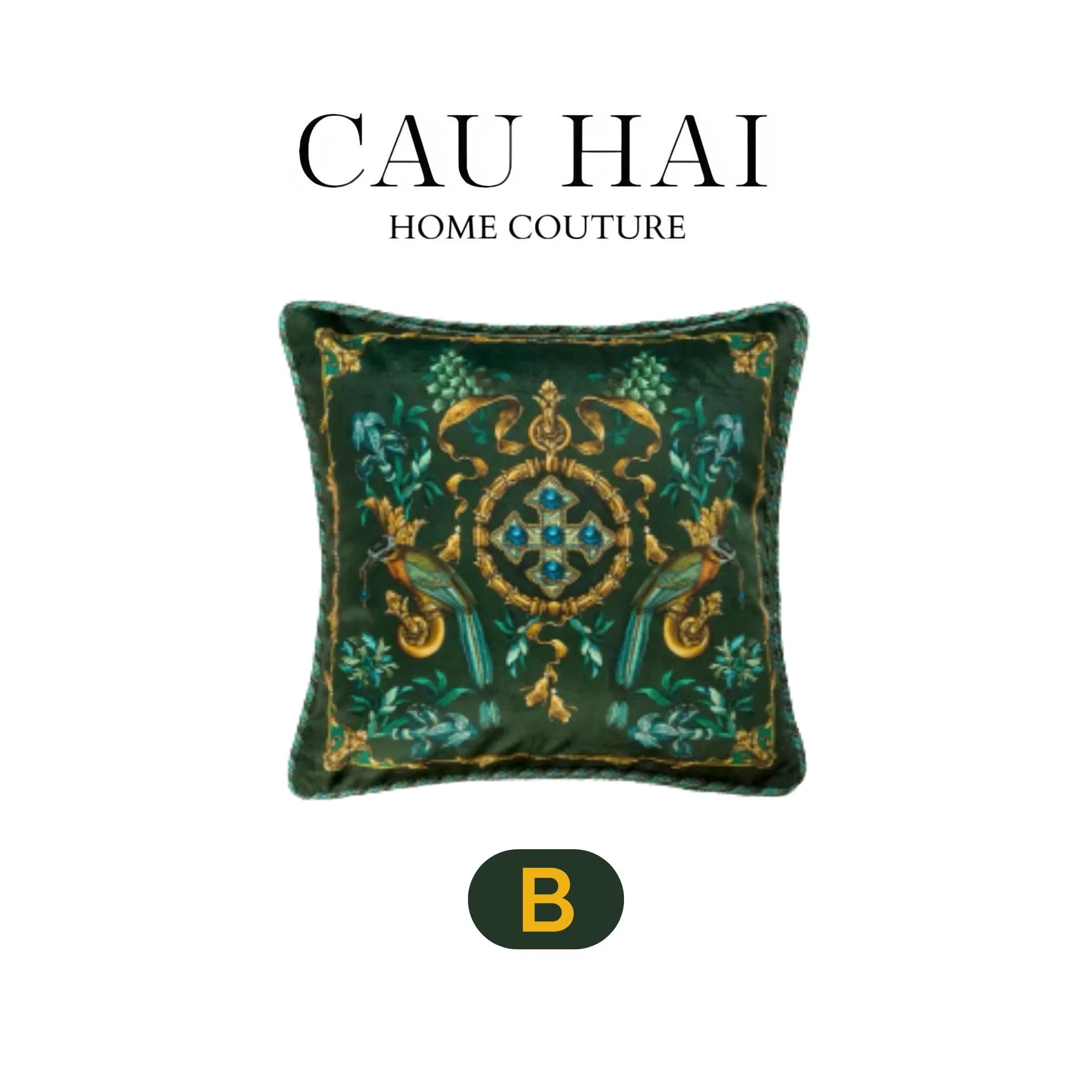 L’Atelier Du Cusson - Vỏ Gối Nhung Moonlight Flower Fw25-VỎ GỐI-CẬU HAI HOME DECOR