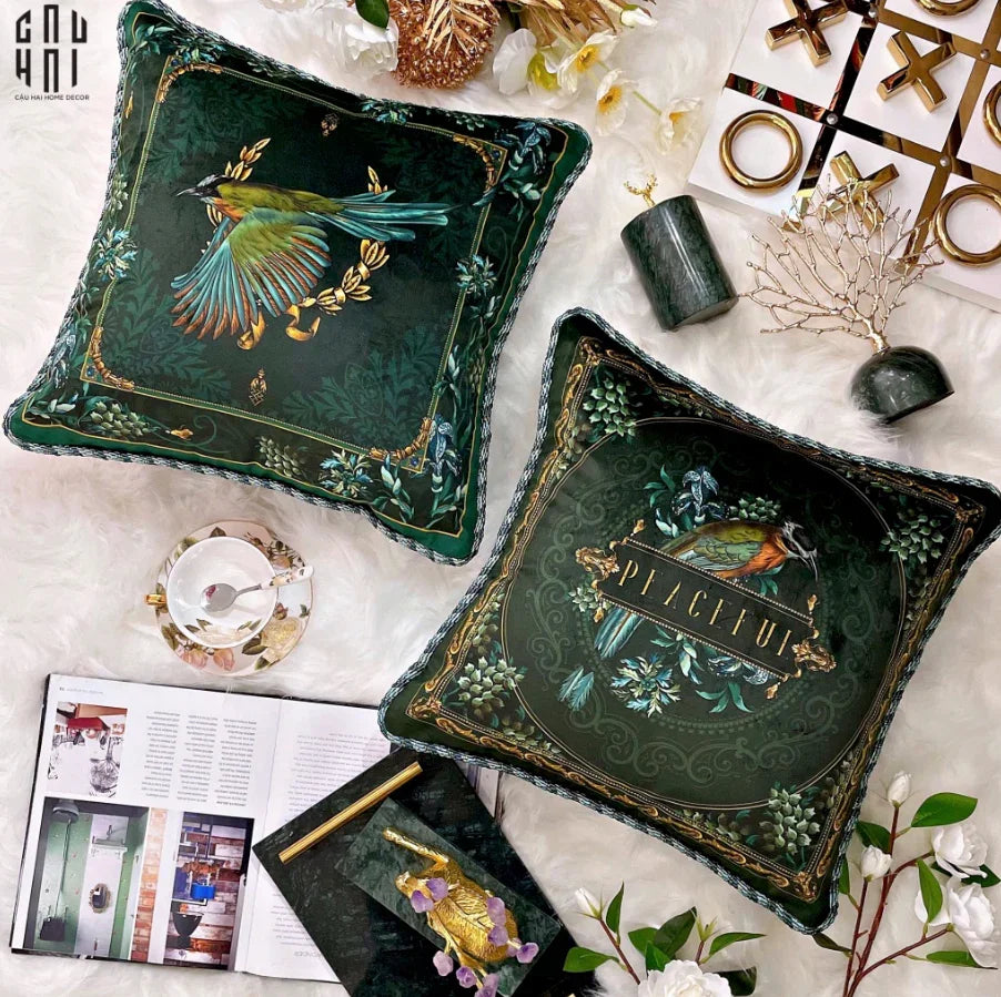 L’Atelier Du Cusson - Vỏ Gối Nhung Moonlight Flower Fw25-CẬU HAI HOME DECOR