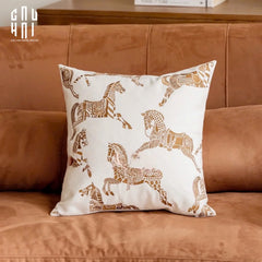 Les Cussins D’Élégance - Vỏ Gối Canvas Équestre Wild Spirit 45-VỎ GỐI-CẬU HAI HOME DECOR