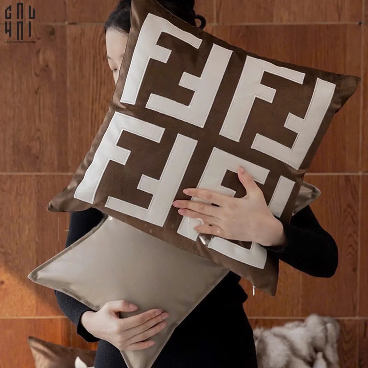 Les Cussins D’Élégance - Vỏ Gối Canvas Fancy Atélier 45-VỎ GỐI-CẬU HAI HOME DECOR