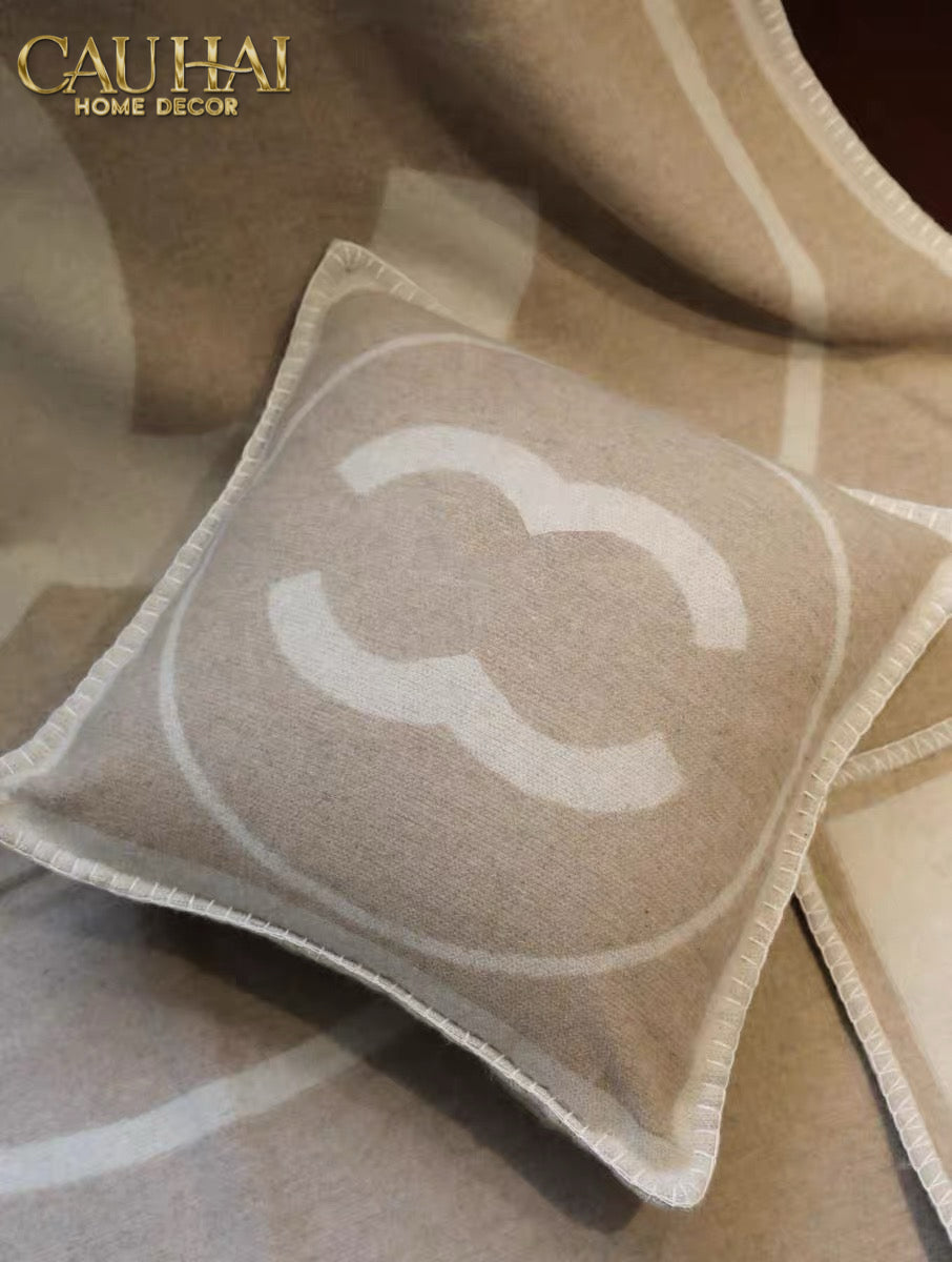 Les Cussins D’Élégance - Vỏ Gối Tweed Coco - Gray-VỎ GỐI-CẬU HAI HOME DECOR