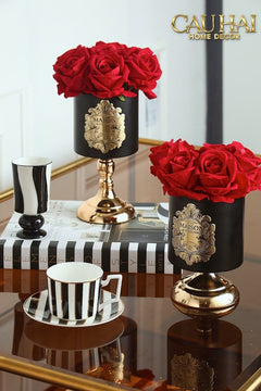 L’Essence Du Rose 15 - Chậu Hoa Hồng Pedestal H20-BÌNH HOA-CẬU HAI HOME DECOR