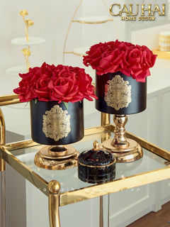 L’Essence Du Rose 15 - Chậu Hoa Hồng Pedestal H20-BÌNH HOA-CẬU HAI HOME DECOR