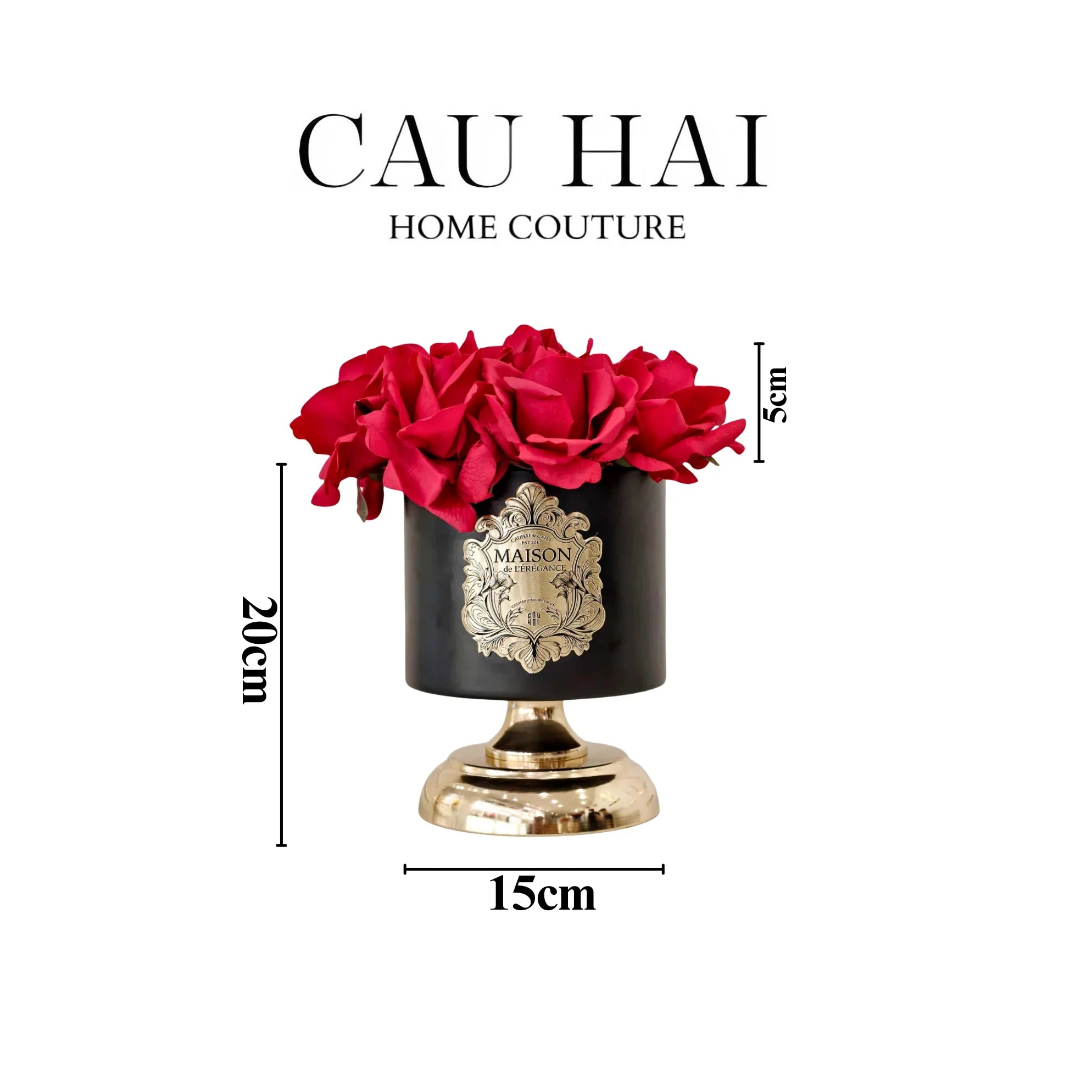 L’Essence Du Rose 15 - Chậu Hoa Hồng Pedestal H20-BÌNH HOA-CẬU HAI HOME DECOR