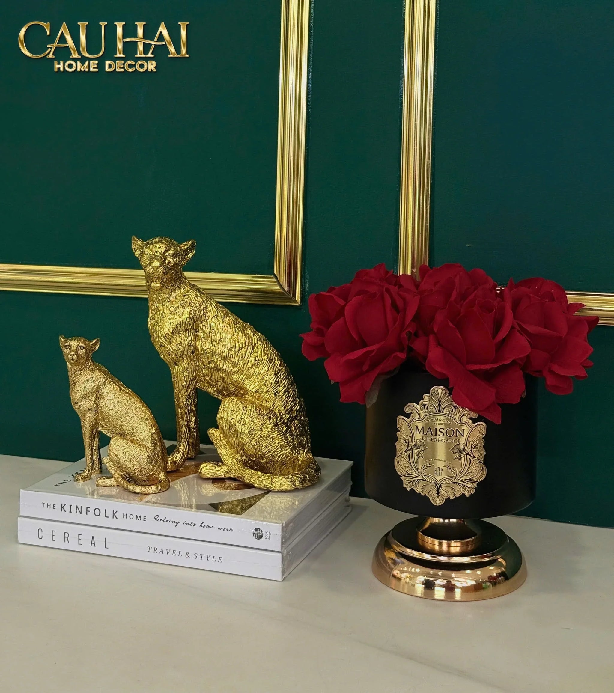 L’Essence Du Rose 15 - Chậu Hoa Hồng Pedestal H20-CẬU HAI HOME DECOR