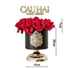 L’Essence Du Rose 15 - Chậu Hoa Hồng Pedestal H20-CẬU HAI HOME DECOR